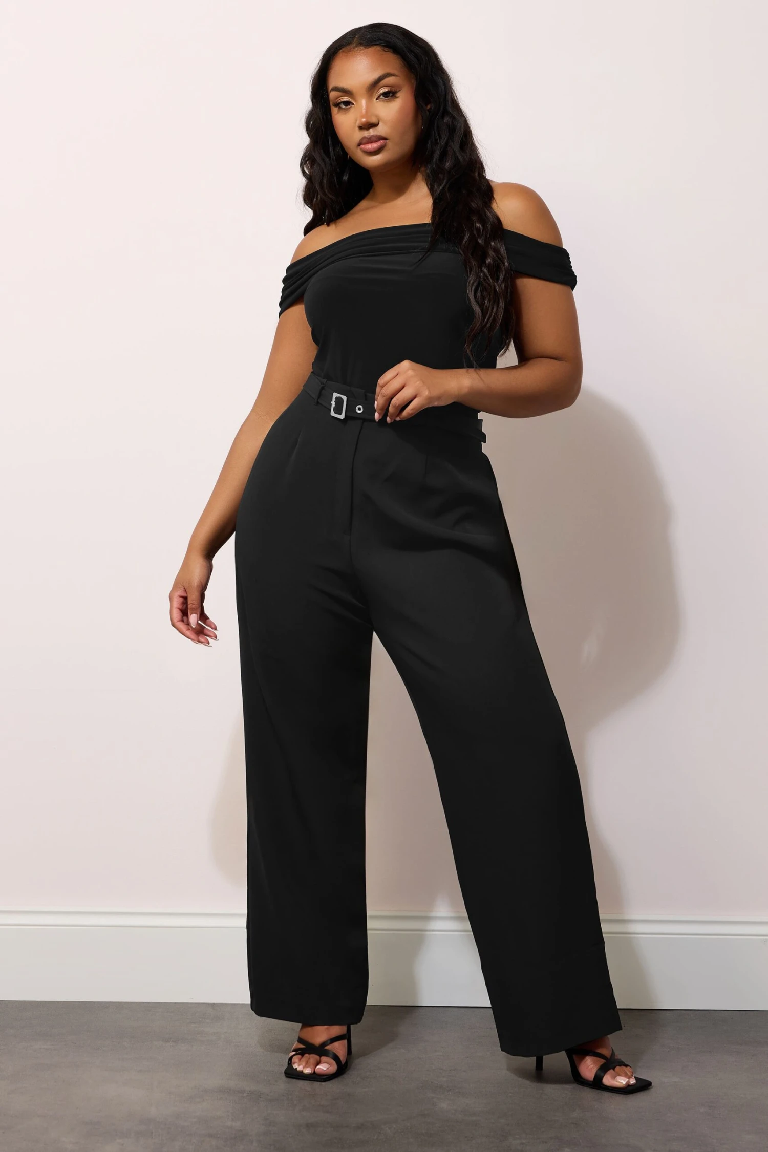 YOURS LONDON - Pantalon Noir Wide Leg à Ceinture 5 YOURS LONDON - Pantalon Noir Wide Leg à Ceinture – Image 3