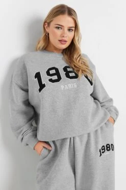 YOURS - Sweatshirt Gris '1980' -Evans Boutique c63b0949 b220 47 126643 B