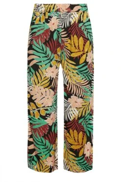 YOURS - Pantalon Wide Leg Noir Design Multi Tropical 13 YOURS - Pantalon Wide Leg Noir Design Multi Tropical -Evans Boutique c6cf4ee4 122e 40 143724 X