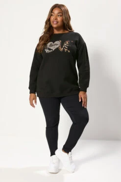 Sweat-shirt Noir à Imprimé Léopard YOURS Curve « Love » 9 Sweat-shirt Noir à Imprimé Léopard YOURS Curve « Love » -Evans Boutique c6d583d7 d64a 44 303976 B