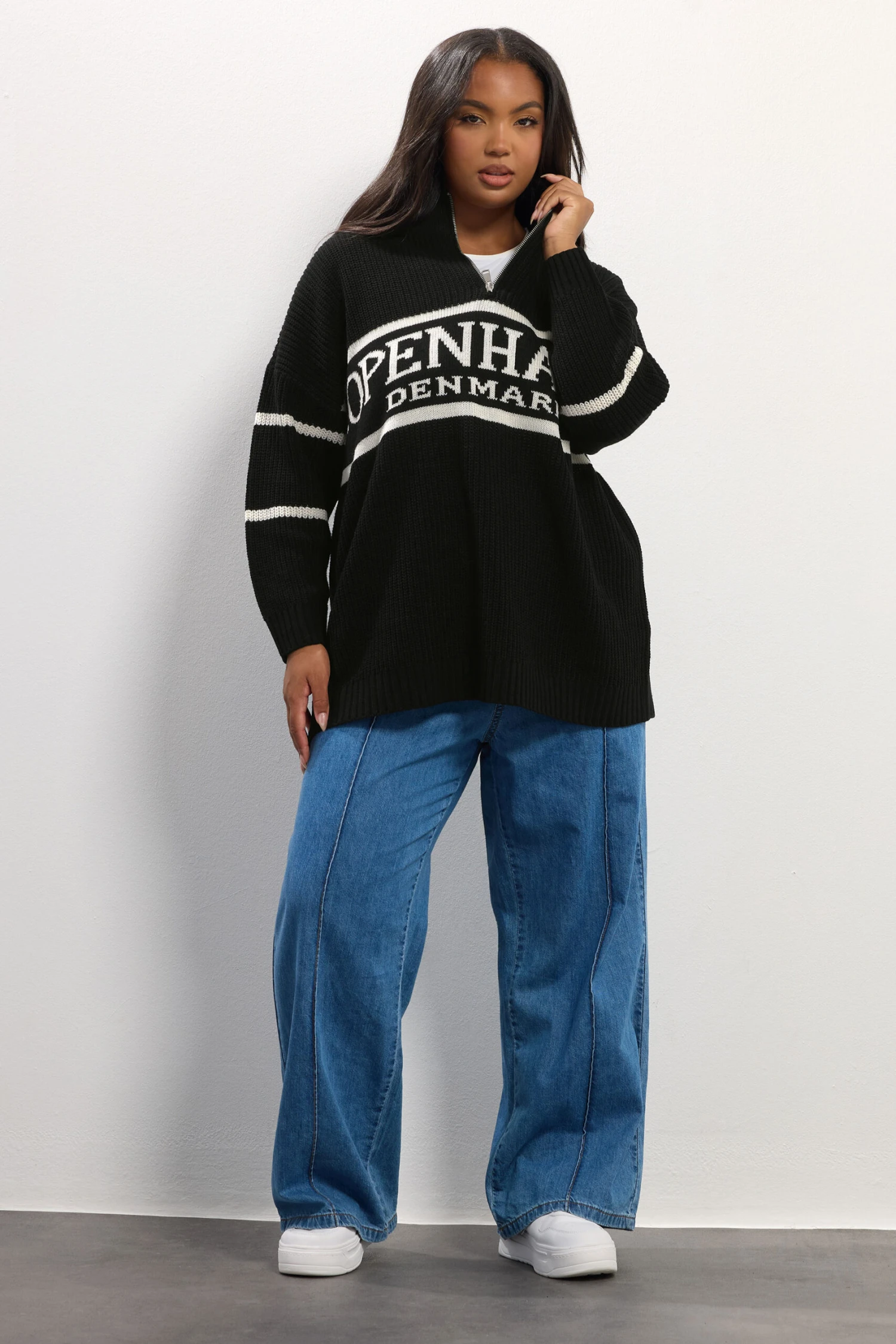 YOURS Curve Pull Noir à Fermeture éclair Quart De Tour « Copenhagen » 4 YOURS Curve Pull Noir à Fermeture éclair Quart De Tour « Copenhagen » – Image 2