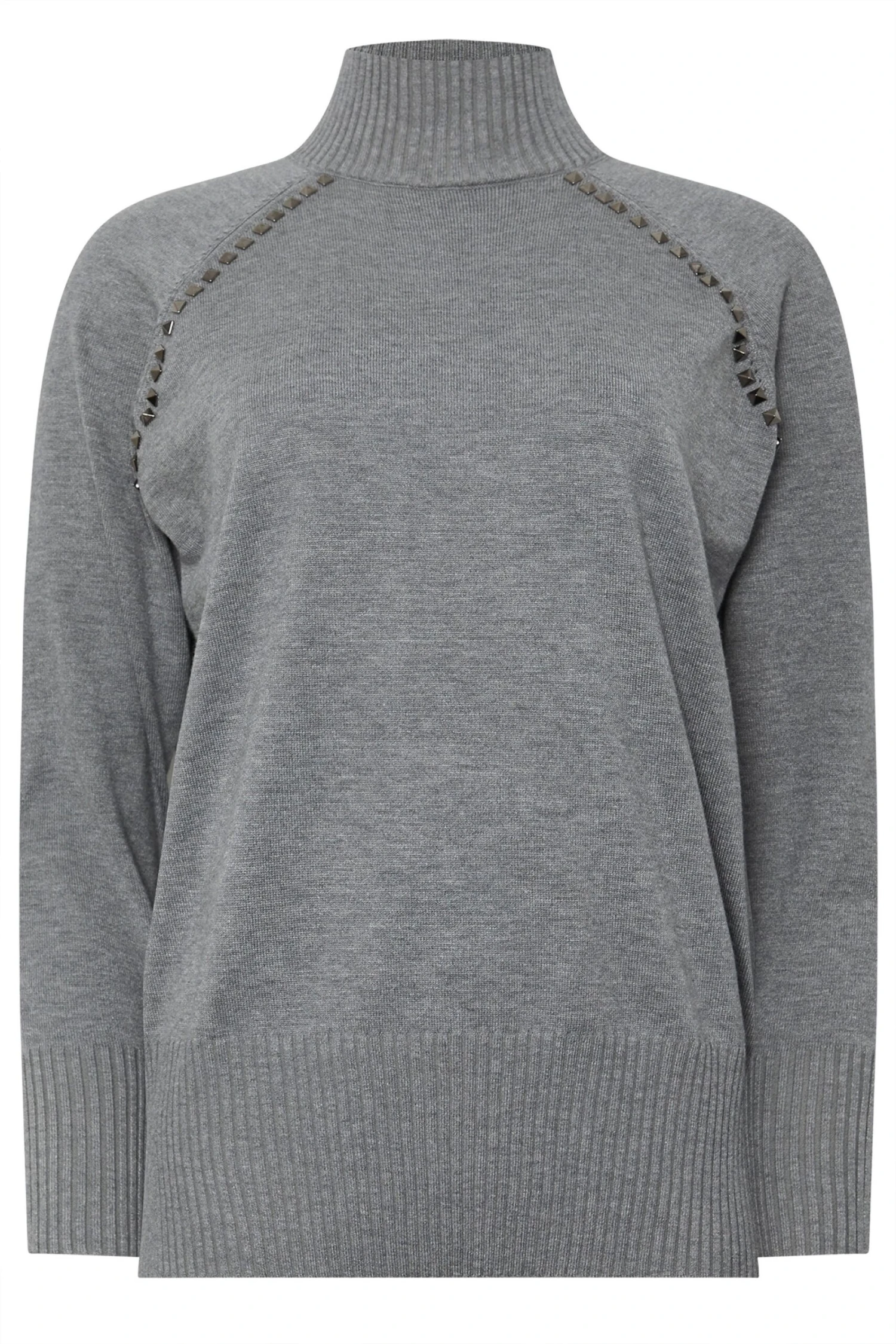 STAR Grey Stud Embellished Raglan Jumper 9 STAR Grey Stud Embellished Raglan Jumper – Image 7