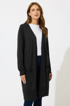 M&Co Black Longline Cardigan