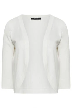 M&Co - Cardigan Blanc En Maille Croppé -Evans Boutique c75b818d 4619 4d 550699 X