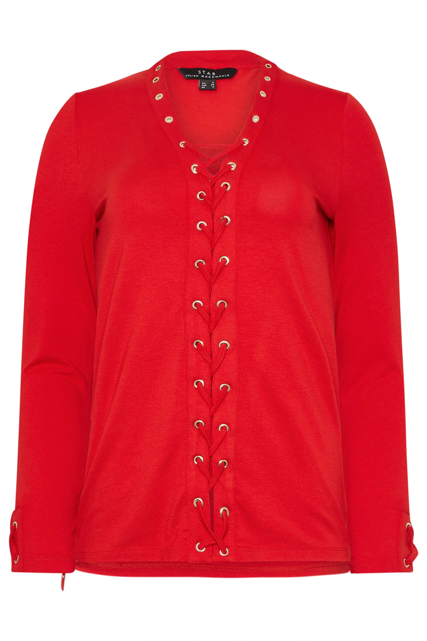 STAR Red Lace Up Eyelet Top 7 STAR Red Lace Up Eyelet Top – Image 5