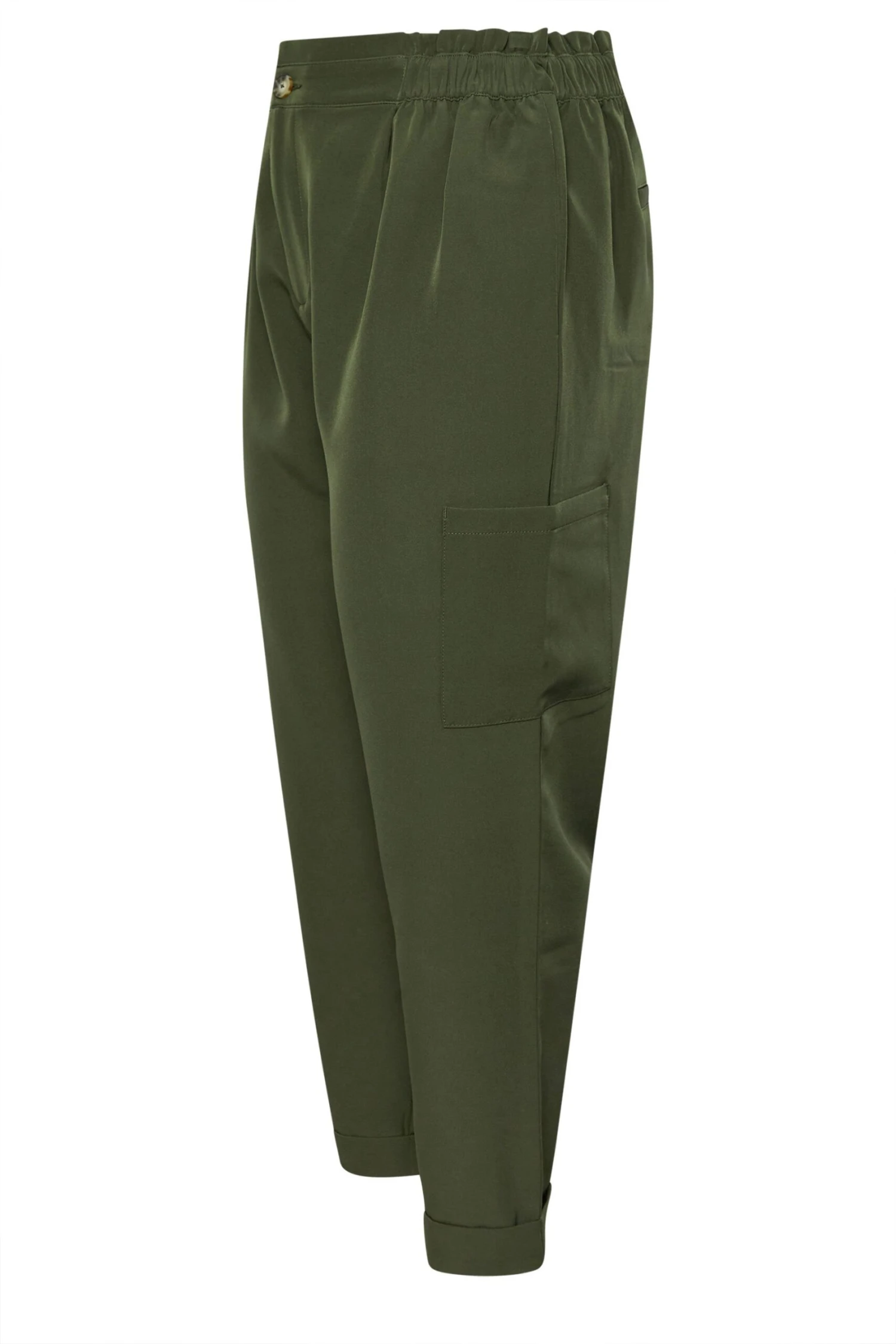 YOURS - Pantalon Cargo Vert Kaki Taille Plissé Coupe Droite 7 YOURS - Pantalon Cargo Vert Kaki Taille Plissé Coupe Droite – Image 5