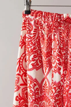 EVANS - Pantalon Wide Leg Rouge & Blanc Paisley 16 EVANS - Pantalon Wide Leg Rouge & Blanc Paisley -Evans Boutique c7f8702d 0dc3 4e 615458 P3