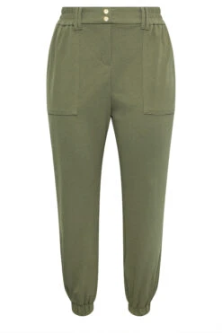 YOURS - Pantalon Jogging Coupe Cargo Vert Kaki -Evans Boutique c7fed248 bd26 4f 143515 X