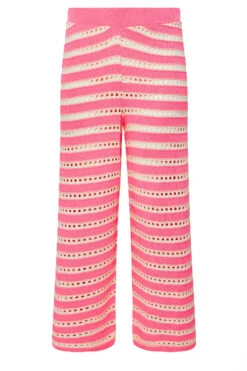 LIMITED COLLECTION - Pantalon Wide Leg Rose & Crème Crochet 11 LIMITED COLLECTION - Pantalon Wide Leg Rose & Crème Crochet -Evans Boutique c82df03a 8d15 46 216656 X