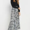 LTS Tall Grey Snake Print Slip-On Maxi Skirt 2 LTS Tall Grey Snake Print Slip-On Maxi Skirt -Evans Boutique c8b32807 e868 43 355602 A