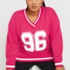 YOURS - Sweatshirt Varsity Rose Bonbon '96' -Evans Boutique c8c4a073 45cf 45 303755 A