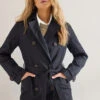 LTS Tall Navy Blue Lined Trench Coat 1 LTS Tall Navy Blue Lined Trench Coat -Evans Boutique c8e93c0e 1a34 40 355339 L6