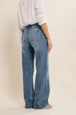LTS Tall Blue Denim Pleated Wide Leg Jeans 10 LTS Tall Blue Denim Pleated Wide Leg Jeans -Evans Boutique c9215a2e 45a2 4d 355685 D