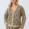 LIMITED COLLECTION - Cardigan Beige Manches Longues Design Léopard 1 LIMITED COLLECTION - Cardigan Beige Manches Longues Design Léopard -Evans Boutique c9275a1b e596 49 216244 A