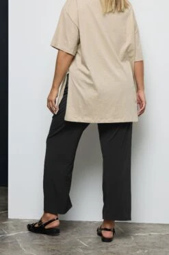 Pantalon En Jersey Noir Coupe Droite 12 Pantalon En Jersey Noir Coupe Droite -Evans Boutique c96ee9c3 1011 4c 140050 D