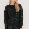 LTS Tall Black Disco Sequin Jumper -Evans Boutique c9f3329c ff3e 41 356086 A