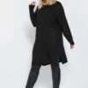 YOURS - Robe-Pull Noire En Maille Manches Longues -Evans Boutique ca083f2c 1541 46 280348 A