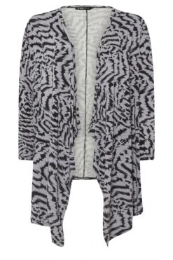 YOURS - Cardigan Gris Abstrait Coupe Cascade Manches Longues 11 YOURS - Cardigan Gris Abstrait Coupe Cascade Manches Longues -Evans Boutique ca3c2669 80f7 47 303692 X