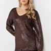LTS Tall Chocolate Brown Foil Jumper