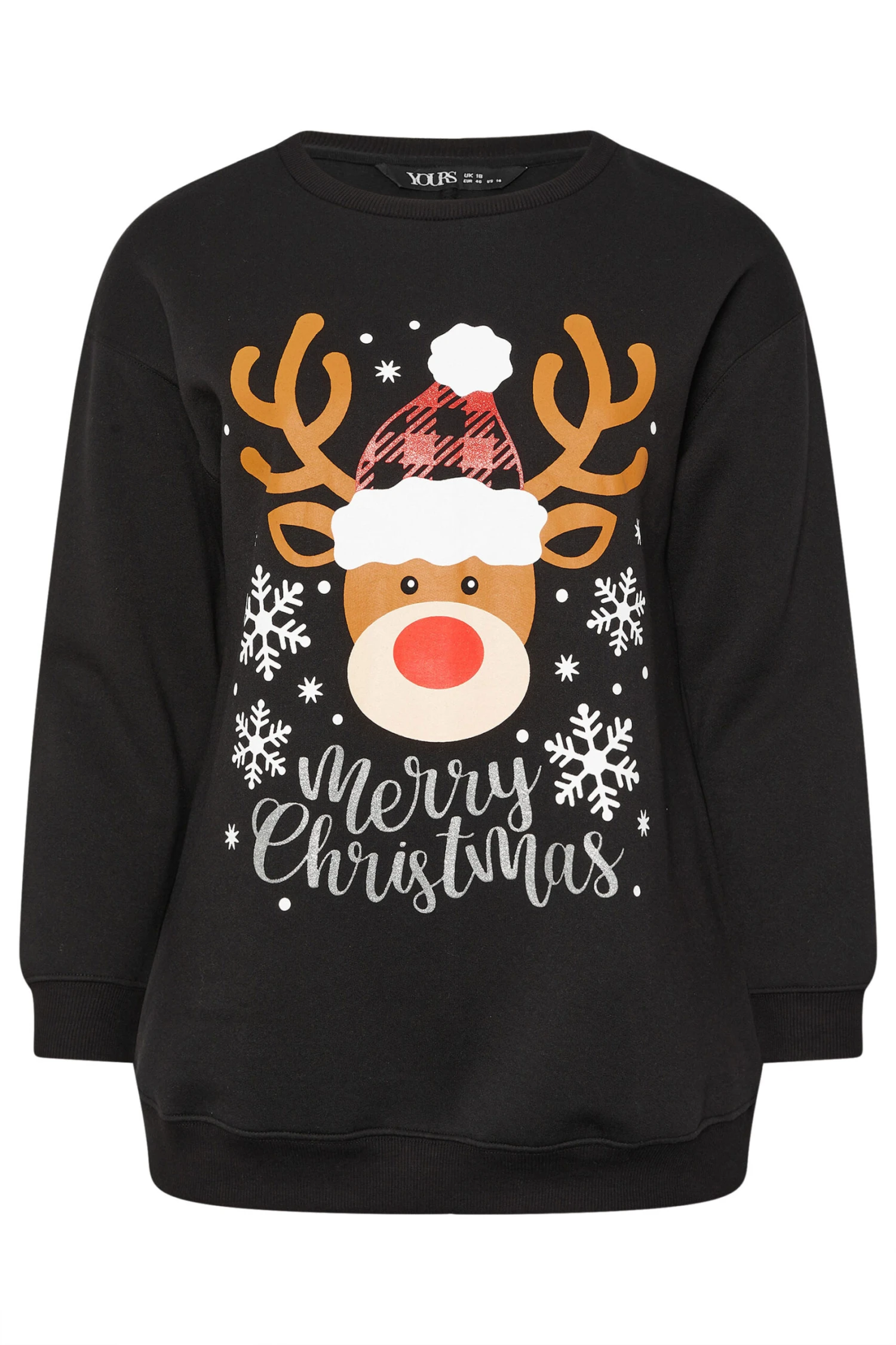 YOURS Curve Sweat-shirt à Slogan « Joyeux Noël » Avec Motif Renne Noir 7 YOURS Curve Sweat-shirt à Slogan « Joyeux Noël » Avec Motif Renne Noir – Image 5