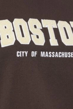 YOURS - Sweatshirt Marron 'Boston' Manches Longues 15 YOURS - Sweatshirt Marron 'Boston' Manches Longues -Evans Boutique cab75307 2981 41 126672 Z