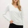 LTS PREMIUM Tall White Long Sleeve V-Neck Top 1 LTS PREMIUM Tall White Long Sleeve V-Neck Top -Evans Boutique cc24f235 9d5e 4b 354927 A
