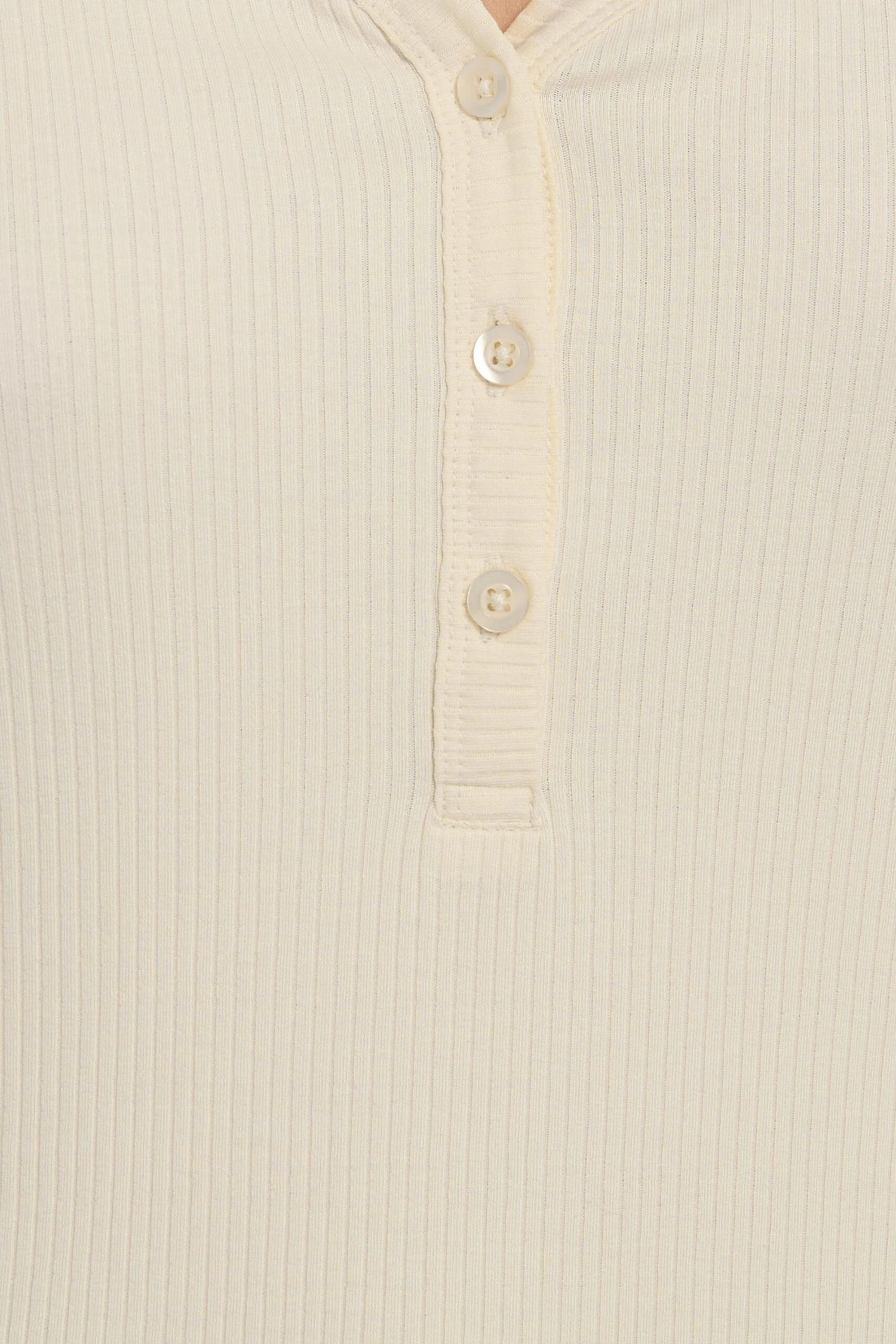 LTS Tall Ivory White Cotton Ribbed Henley Top 6 LTS Tall Ivory White Cotton Ribbed Henley Top – Image 4