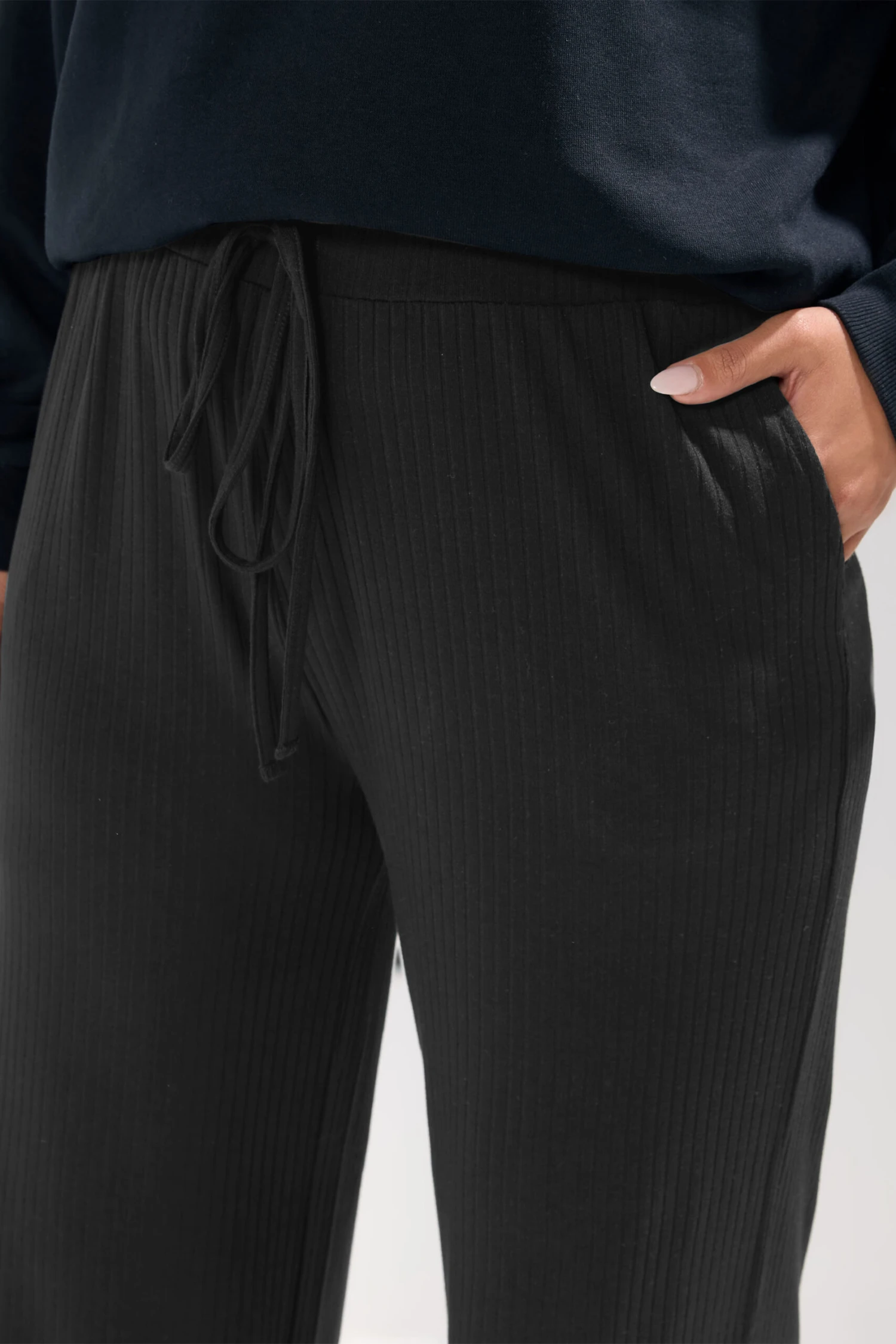 YOURS - Pantalon Large Côtelé Noir 6 YOURS - Pantalon Large Côtelé Noir – Image 4