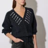 STAR Black Gem Embellished Cardigan -Evans Boutique cd25b05c fcf2 4e 110601 D