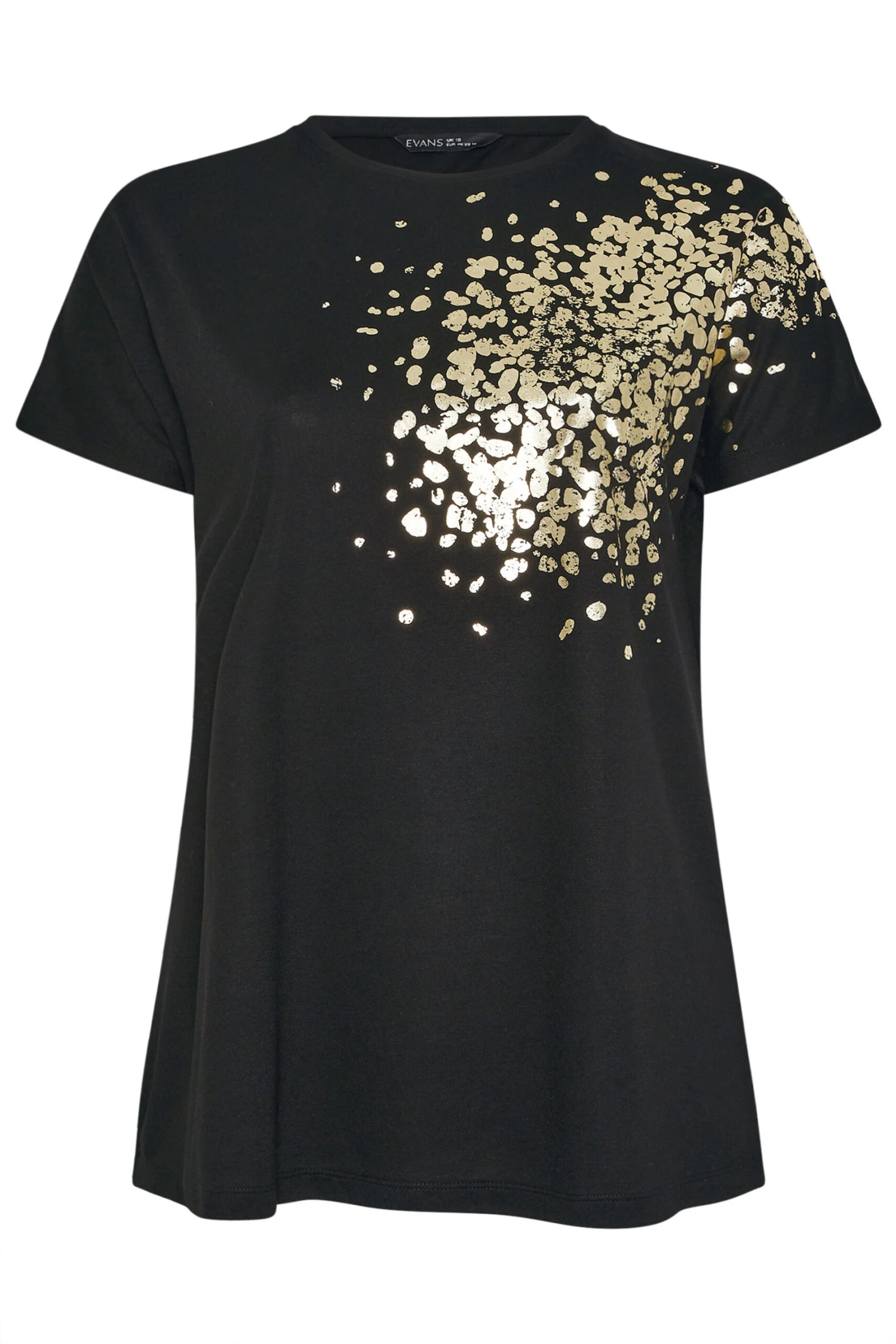 EVANS Curve Black & Gold Foil Detail Top 7 EVANS Curve Black & Gold Foil Detail Top – Image 5
