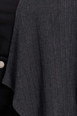 YOURS Curve Cardigan Côtelé Cascade Gris Anthracite -Evans Boutique ceca4a12 ab29 46 322855 D