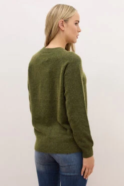 LTS PREMIUM Tall Olive Green Knitted Jumper 9 LTS PREMIUM Tall Olive Green Knitted Jumper -Evans Boutique cf455f30 c6f0 48 356027 C
