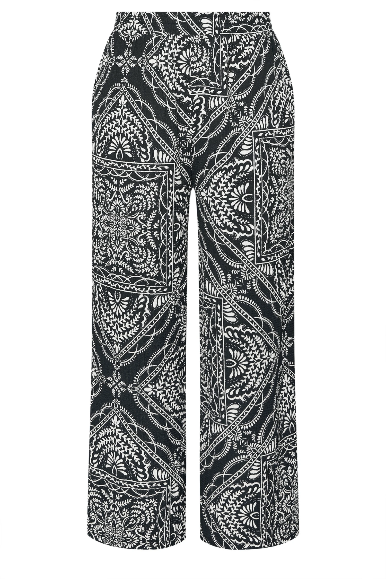 YOURS - Pantalon Large Texturé Noir à Imprimé Bandana 7 YOURS - Pantalon Large Texturé Noir à Imprimé Bandana – Image 5
