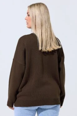 LIMITED COLLECTION Pull En Tricot Marron Style Bottes De Cowboy -Evans Boutique cf5a224b 4291 4c 216876 C