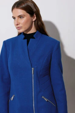 STAR Cobalt Blue Zip Detail Tailored Coat 12 STAR Cobalt Blue Zip Detail Tailored Coat -Evans Boutique cf9f132c 734b 4d 110630 D