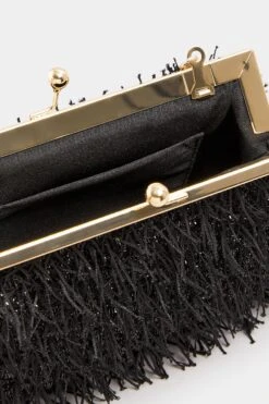 Black Eyelash Clutch Bag -Evans Boutique d02c082a 9fa0 43 246542 P2
