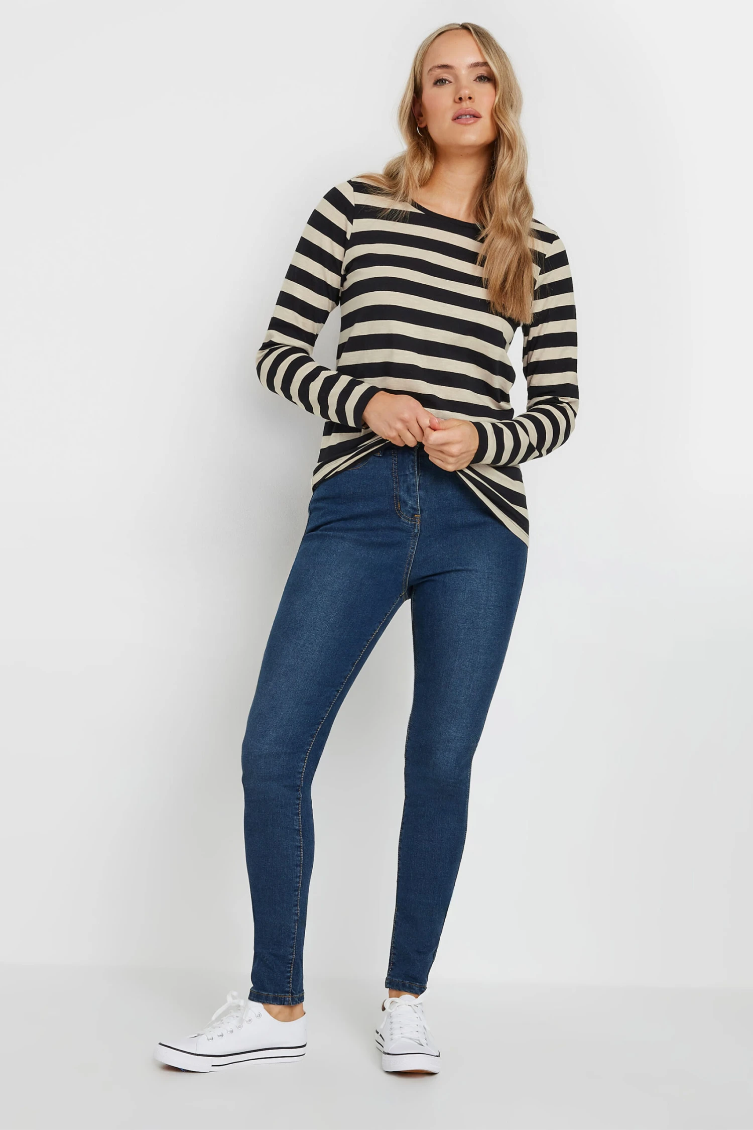 LTS Tall Black & White Long Sleeve T-Shirt Top 4 LTS Tall Black & White Long Sleeve T-Shirt Top – Image 2