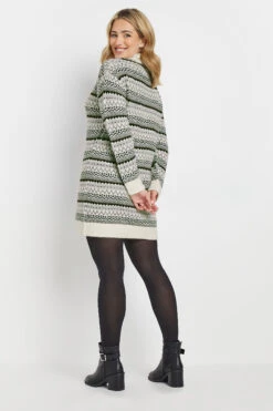 M&Co Grey Fairisle Tunic Jumper Dress 9 M&Co Grey Fairisle Tunic Jumper Dress -Evans Boutique d099899a 7365 44 501627 C
