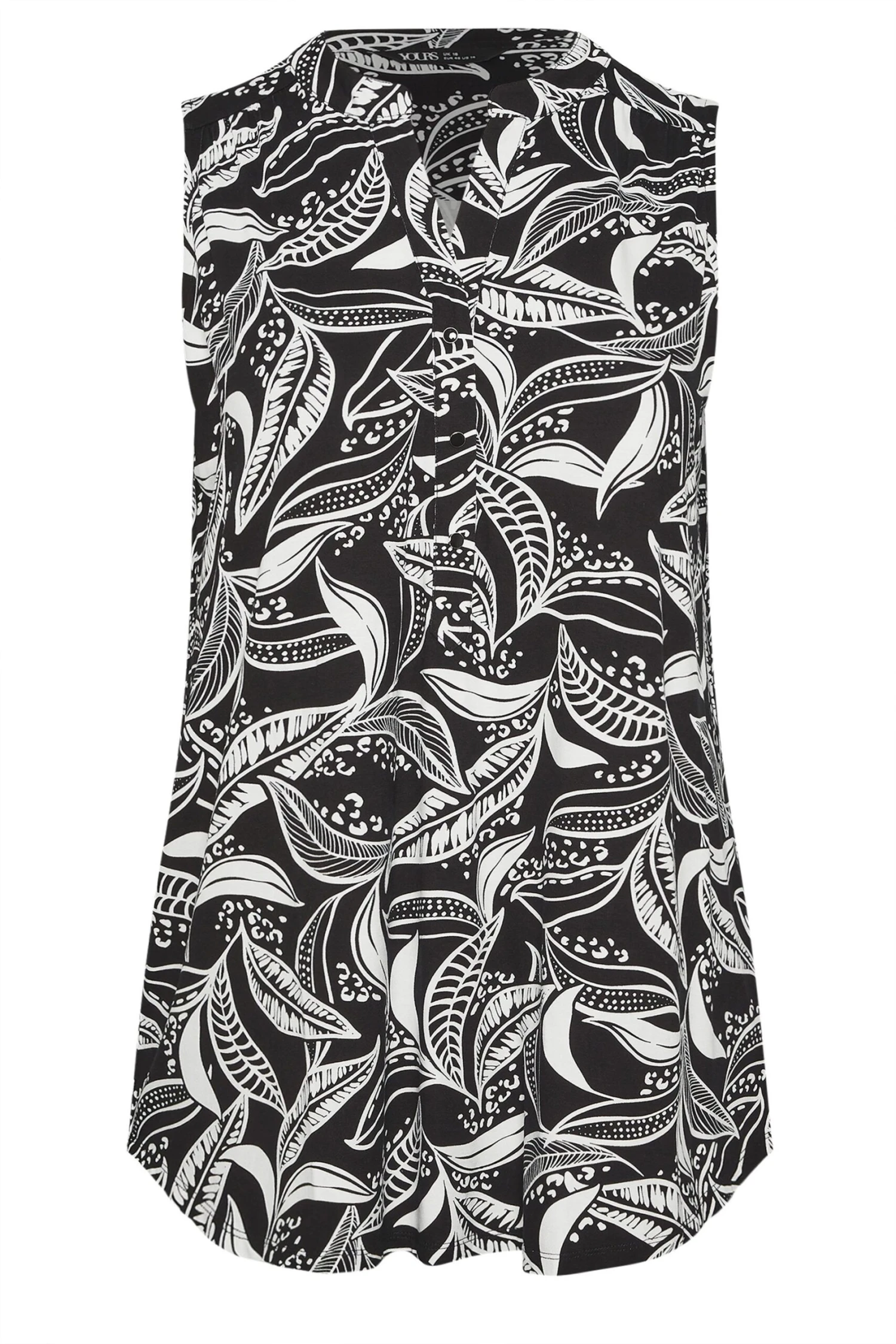 YOURS - Top Volanté Noir Abstrait 7 YOURS - Top Volanté Noir Abstrait – Image 5