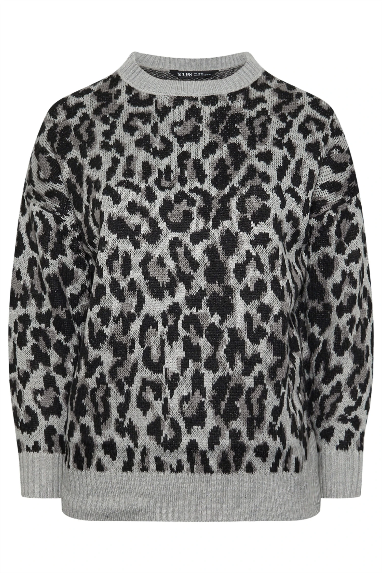 YOURS - Pull Manches Longues Gris Léopard En Maille 9 YOURS - Pull Manches Longues Gris Léopard En Maille – Image 7