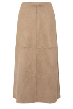 LTS Tall Tan Brown Suedette A-Line Midi Skirt 11 LTS Tall Tan Brown Suedette A-Line Midi Skirt -Evans Boutique d2896aba 6300 4e 356332 X