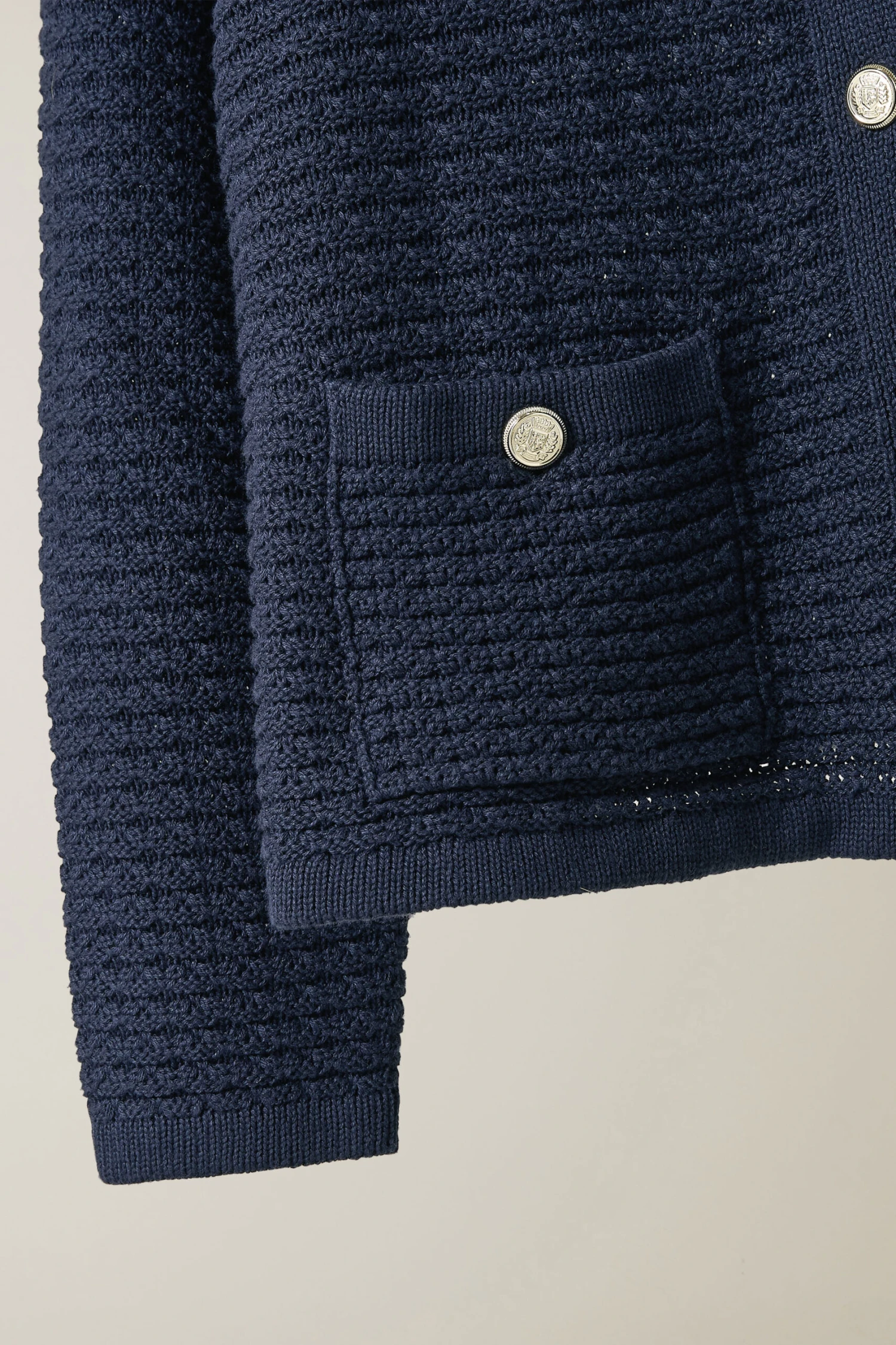 EVANS Curve Navy Blue Button Through Knitted Cardigan 10 EVANS Curve Navy Blue Button Through Knitted Cardigan – Image 8
