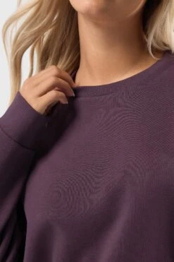 YOURS - Ensemble Sweat-shirt Et Jogging Violets à Col Ras Du Cou -Evans Boutique d6788c2d f85d 40 126770 D