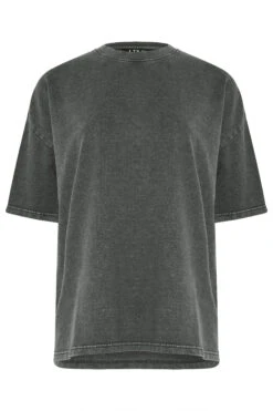 LTS Tall Grey Acid Wash Short Sleeve Sweat T-Shirt 11 LTS Tall Grey Acid Wash Short Sleeve Sweat T-Shirt -Evans Boutique d6908784 2260 4a 355659 X