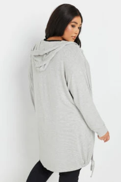 YOURS - Cardigan à Capuche Gris Manches Longues 9 YOURS - Cardigan à Capuche Gris Manches Longues -Evans Boutique d6d43846 c40f 4b 303810 C