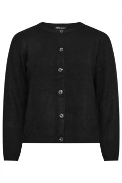 YOURS - Cardigan Noir Design Boutonné Manches Longues 13 YOURS - Cardigan Noir Design Boutonné Manches Longues -Evans Boutique d6ff83b9 58b0 47 280318 X