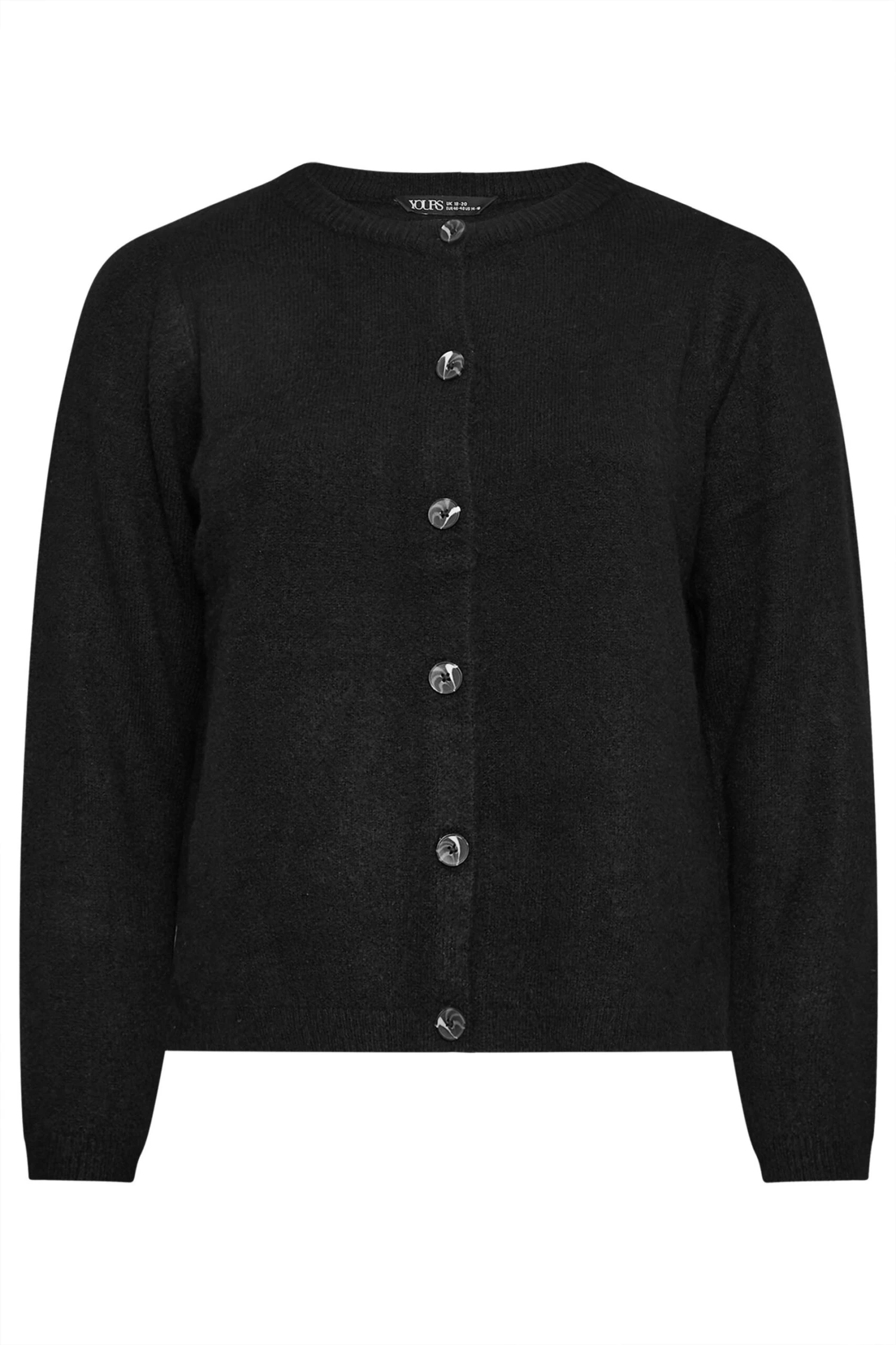 YOURS - Cardigan Noir Design Boutonné Manches Longues 8 YOURS - Cardigan Noir Design Boutonné Manches Longues – Image 6