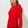 STAR Red 2 In 1 Chain Knitted Cardigan 2 STAR Red 2 In 1 Chain Knitted Cardigan -Evans Boutique d7727428 7b26 4f 110839 A