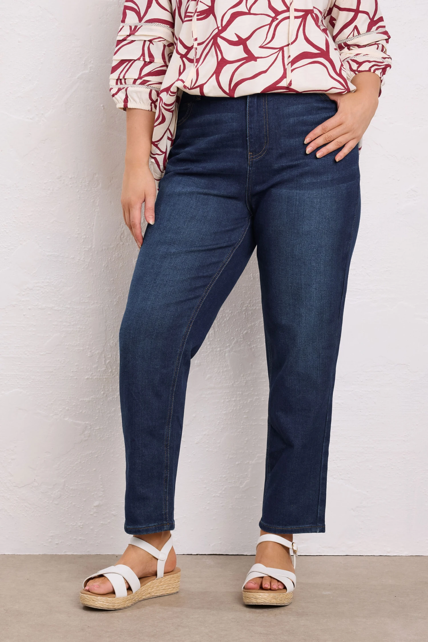 EVANS Curve Indigo Blue Denim Mom Jeans 4 EVANS Curve Indigo Blue Denim Mom Jeans – Image 2