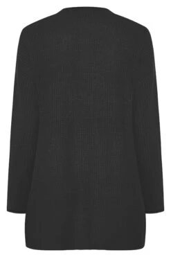 Cardigan En Maille Noir Mi-Long -Evans Boutique d7c477ef 119b 47 192072 BK